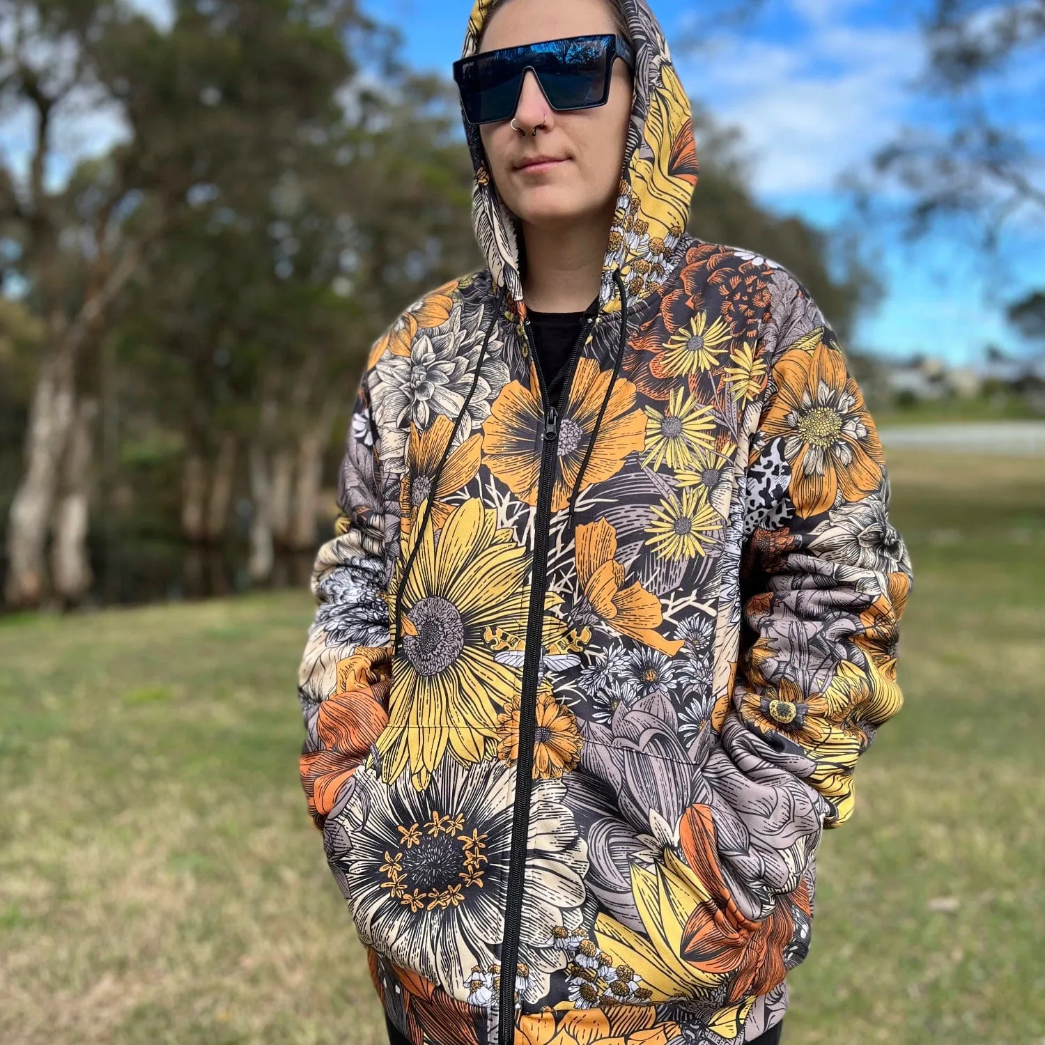 Fall Flowers | Zip Up Hoodie