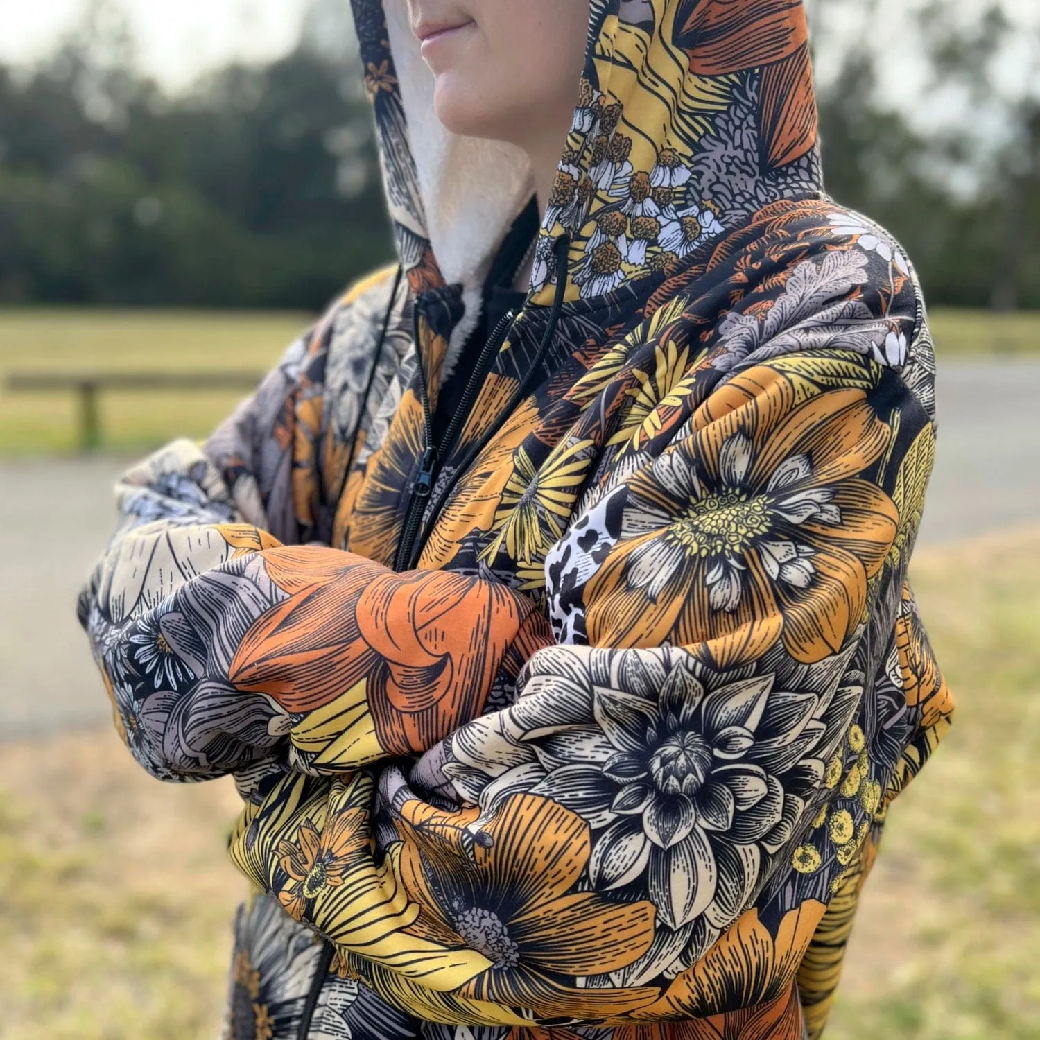 Fall Flowers | Zip Up Hoodie