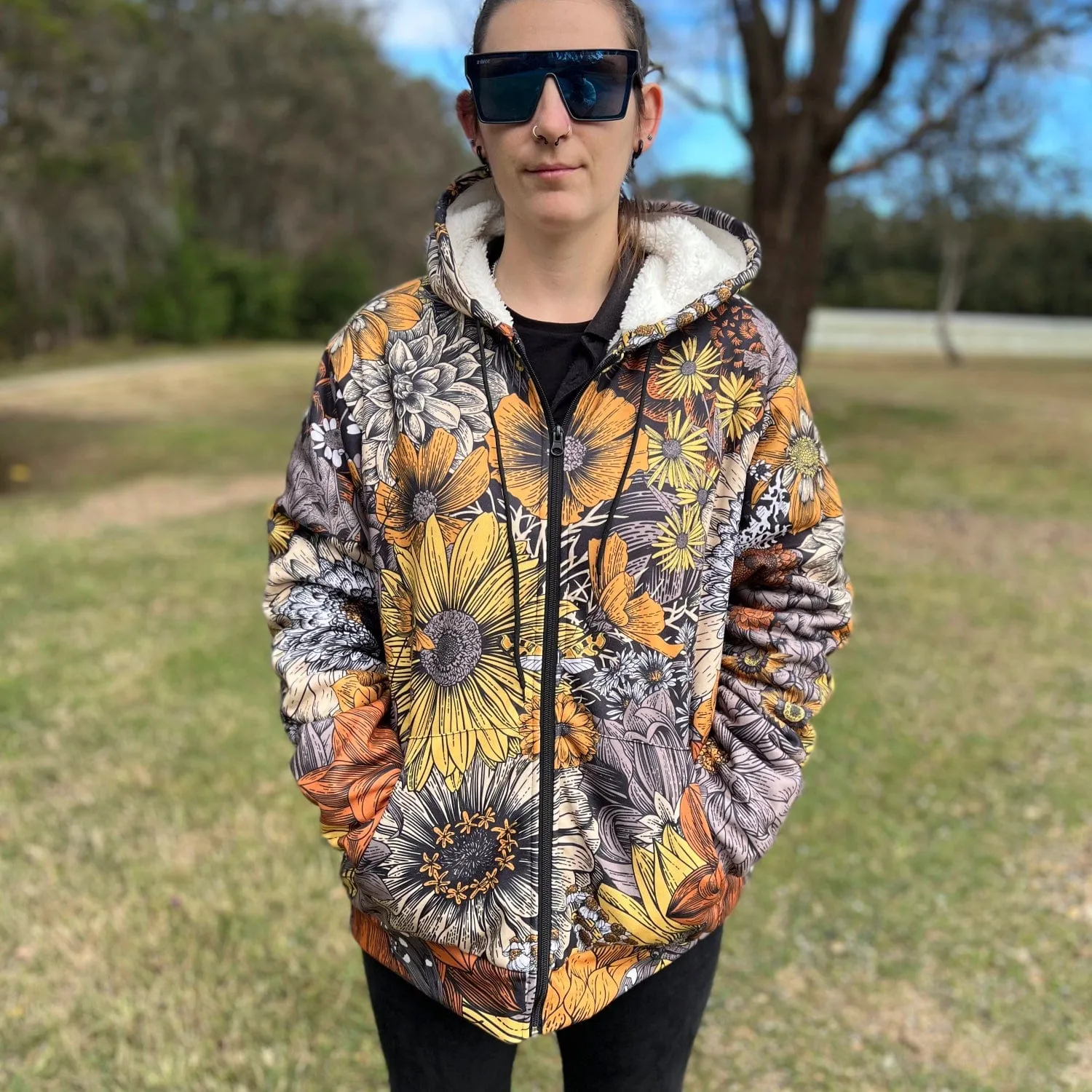 Fall Flowers | Zip Up Hoodie