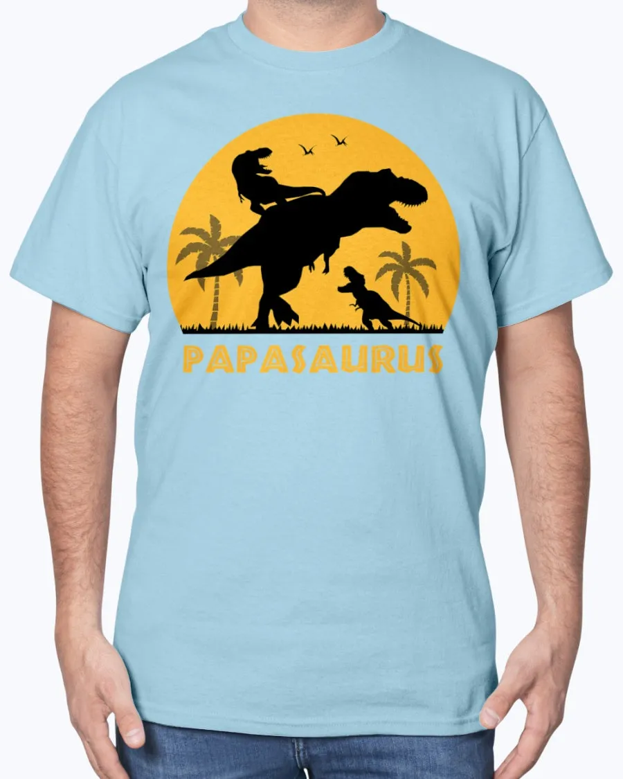 Father Papasaurus - Heavy Cotton T-Shirt (Mens)