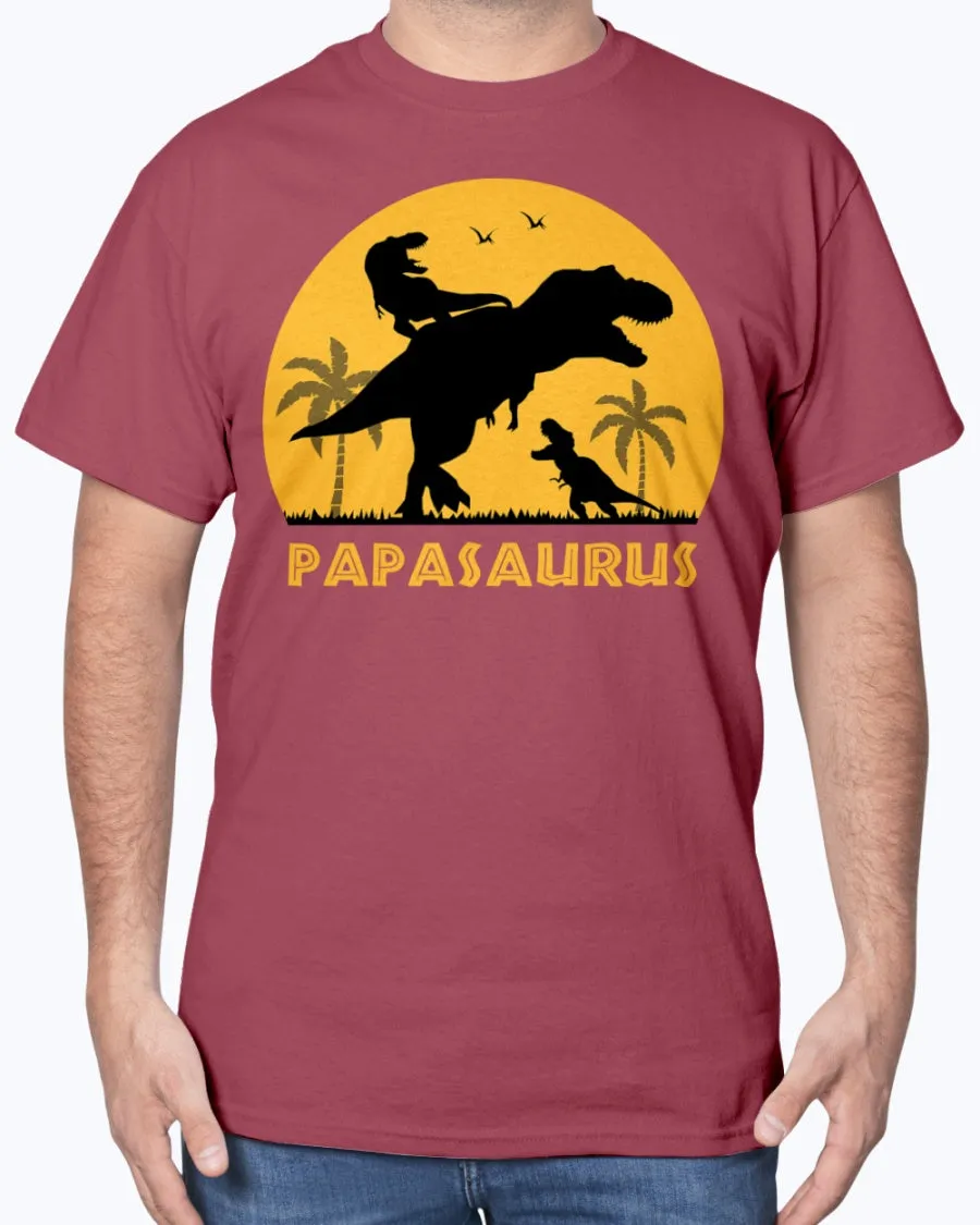 Father Papasaurus - Heavy Cotton T-Shirt (Mens)