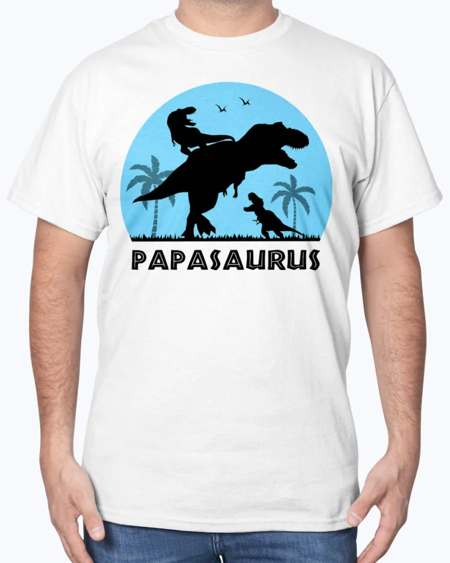 Father Papasaurus - Heavy Cotton T-Shirt (Mens)