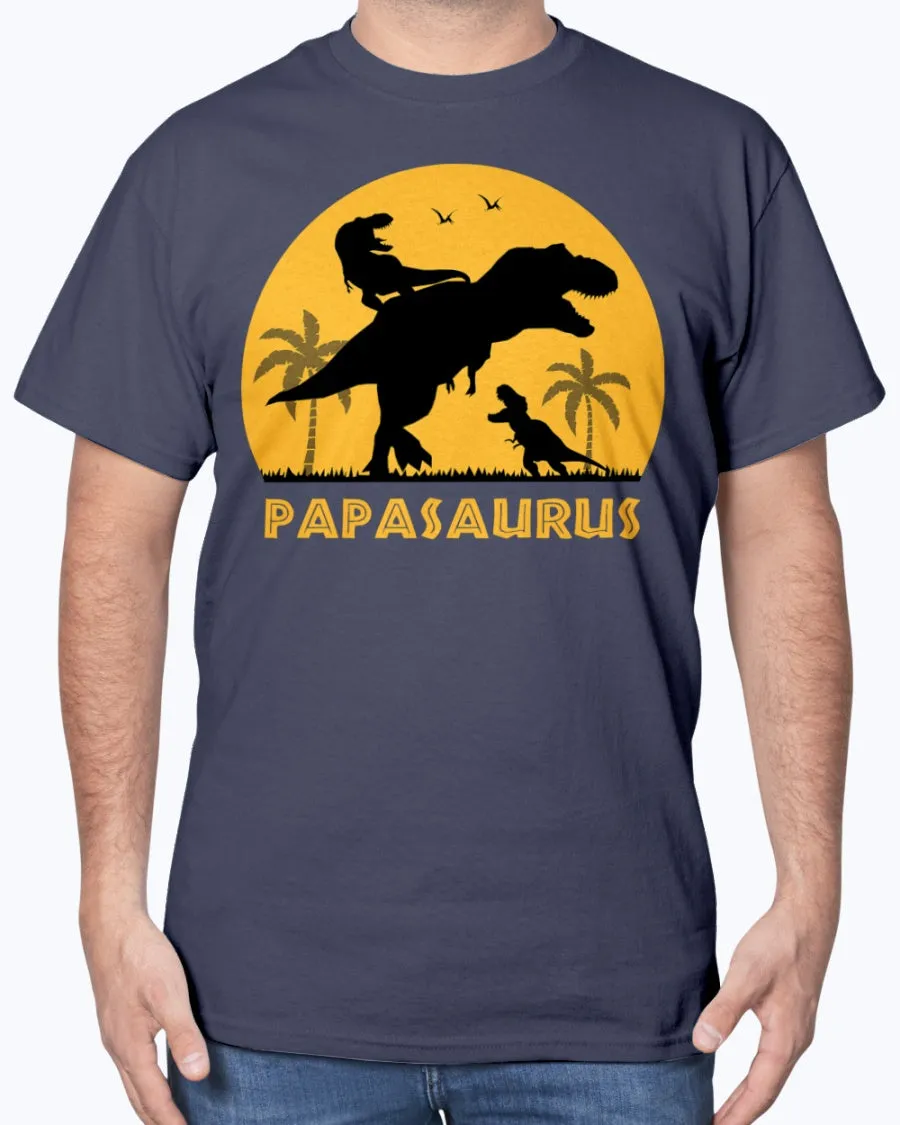 Father Papasaurus - Heavy Cotton T-Shirt (Mens)