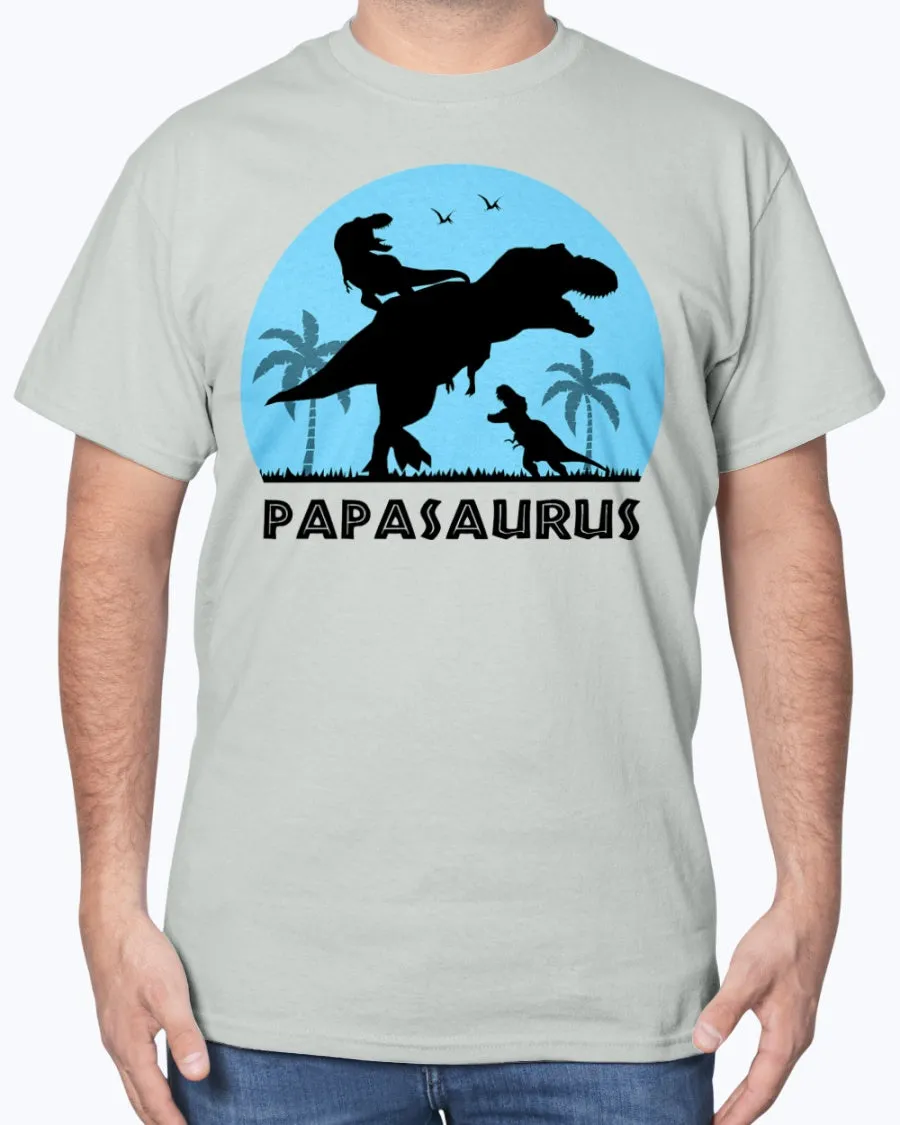 Father Papasaurus - Heavy Cotton T-Shirt (Mens)