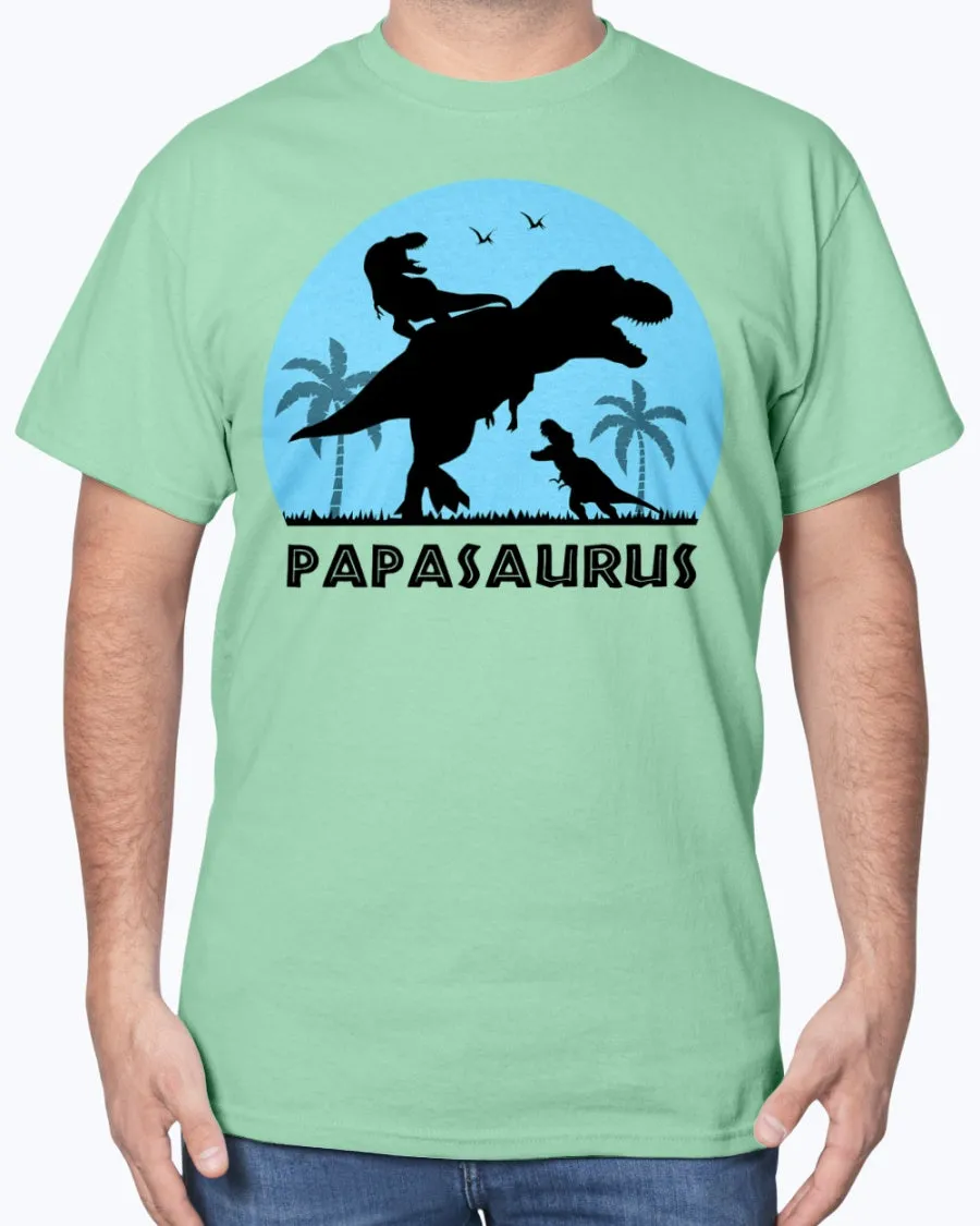 Father Papasaurus - Heavy Cotton T-Shirt (Mens)