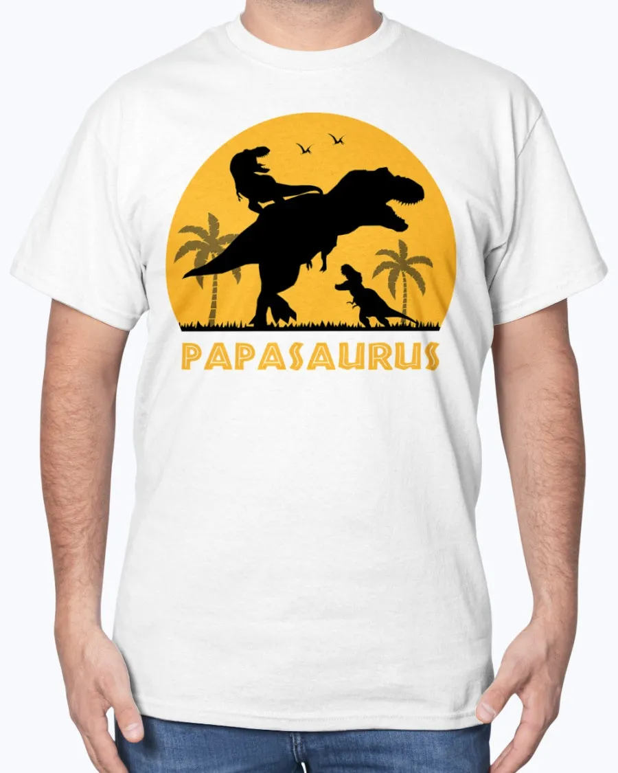 Father Papasaurus - Heavy Cotton T-Shirt (Mens)