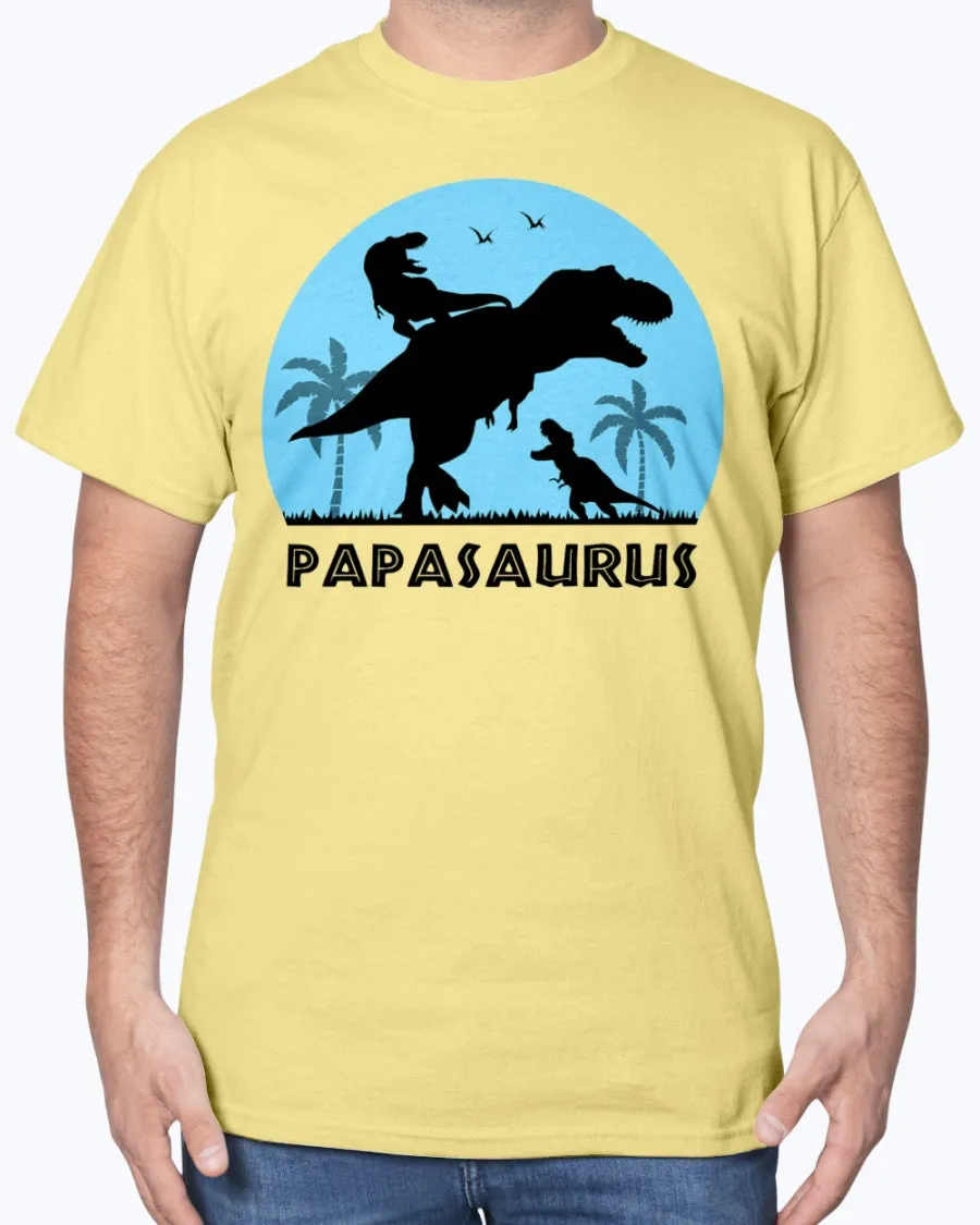 Father Papasaurus - Heavy Cotton T-Shirt (Mens)