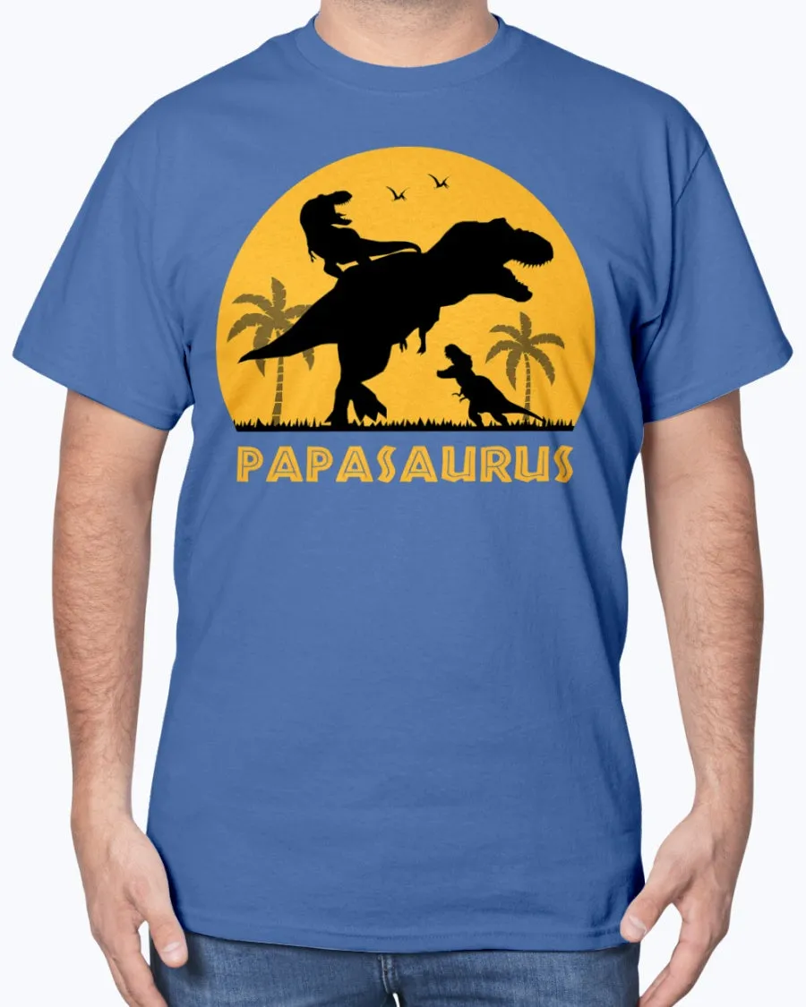 Father Papasaurus - Heavy Cotton T-Shirt (Mens)
