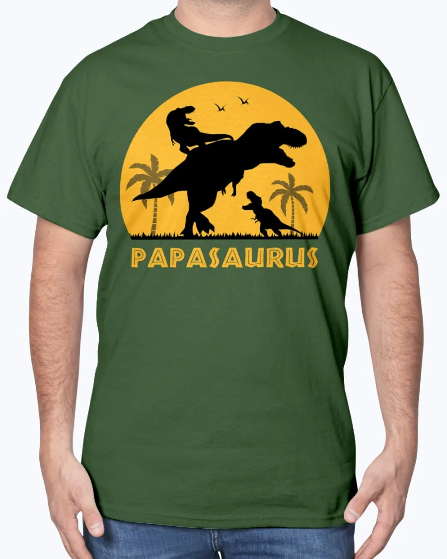Father Papasaurus - Heavy Cotton T-Shirt (Mens)