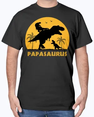 Father Papasaurus - Heavy Cotton T-Shirt (Mens)