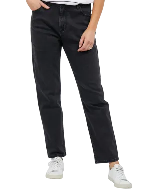 Foxwood - Barkly Straight Leg Jean - Solid Black