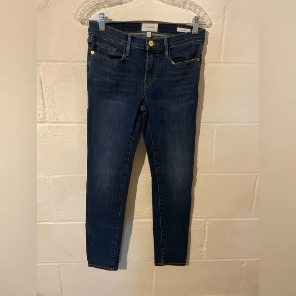 Frame Denim Le Garcon Majesty Straight Mid Rise Blue size 25