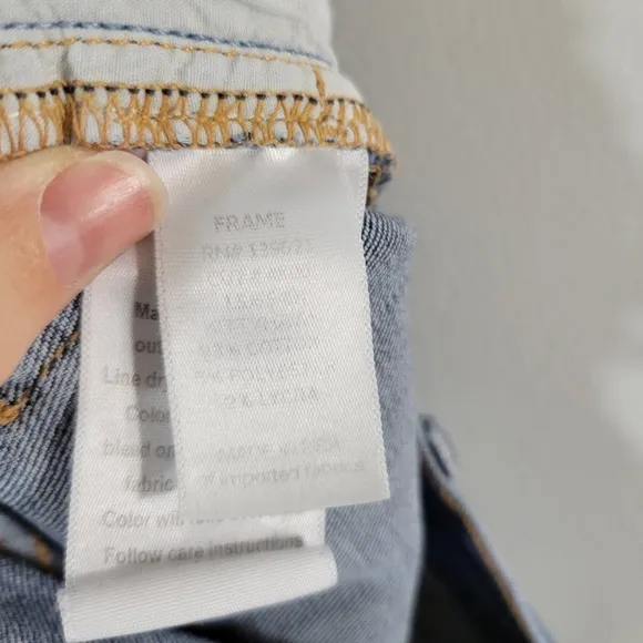 FRAME DENIM Le Skinny Jeanne distressed low rise skinny leg faded jeans