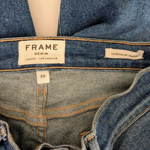 FRAME DENIM Women's Le Skinny de Jeanne Jeans  Size 29  Blue Denim