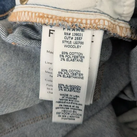 FRAME DENIM Women's Le Skinny de Jeanne Jeans  Size 29  Blue Denim
