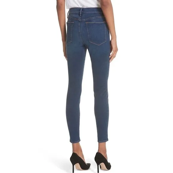 Frame Le High Ankle Skinny Jeans With Ankle Split Detail Size 26