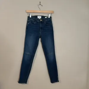 Frame Le High Ankle Skinny Jeans With Ankle Split Detail Size 26