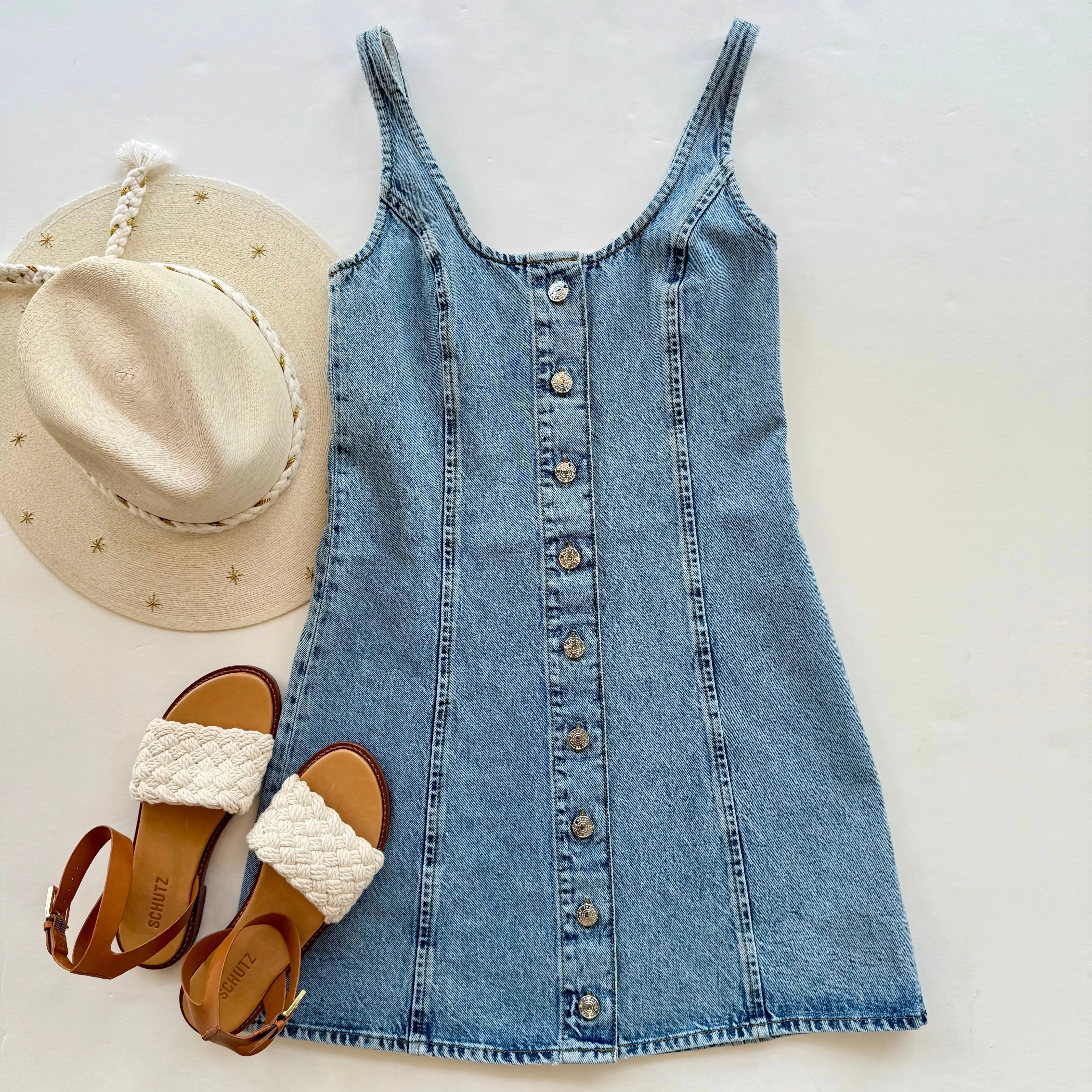 Frdr105 Denim Shift Dress