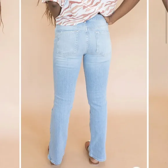 Free People Liv Crop Flare Leg Mid Rise Jeans