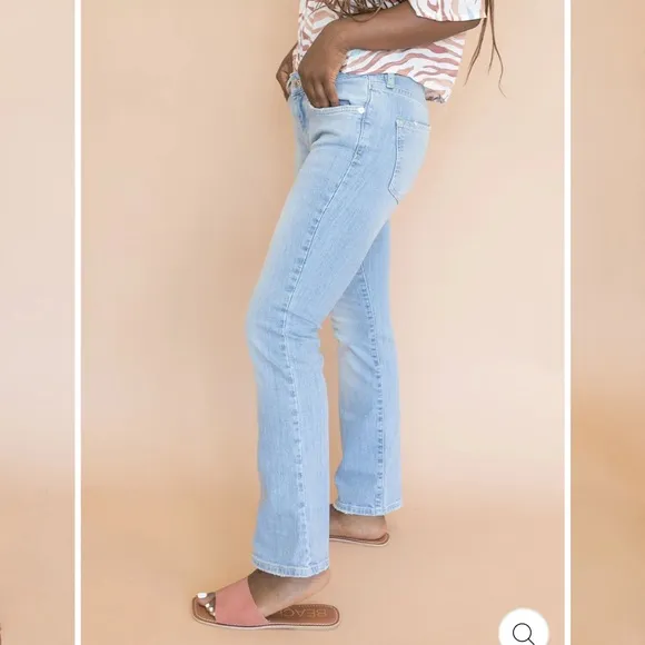 Free People Liv Crop Flare Leg Mid Rise Jeans