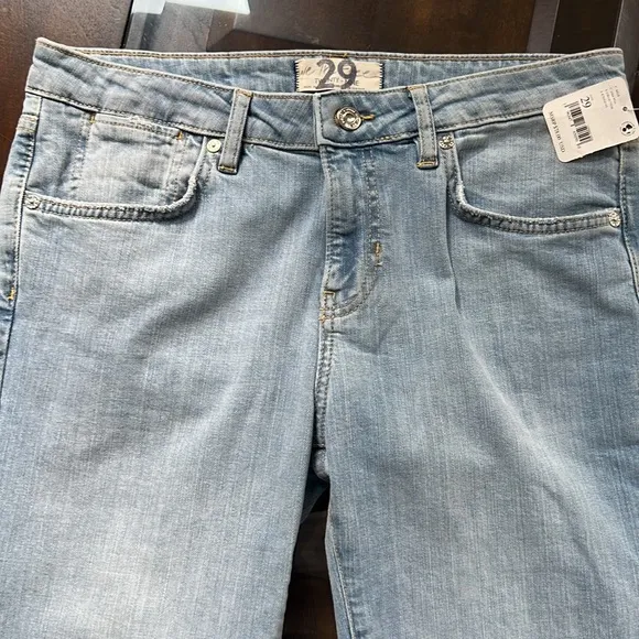 Free People Liv Crop Flare Leg Mid Rise Jeans