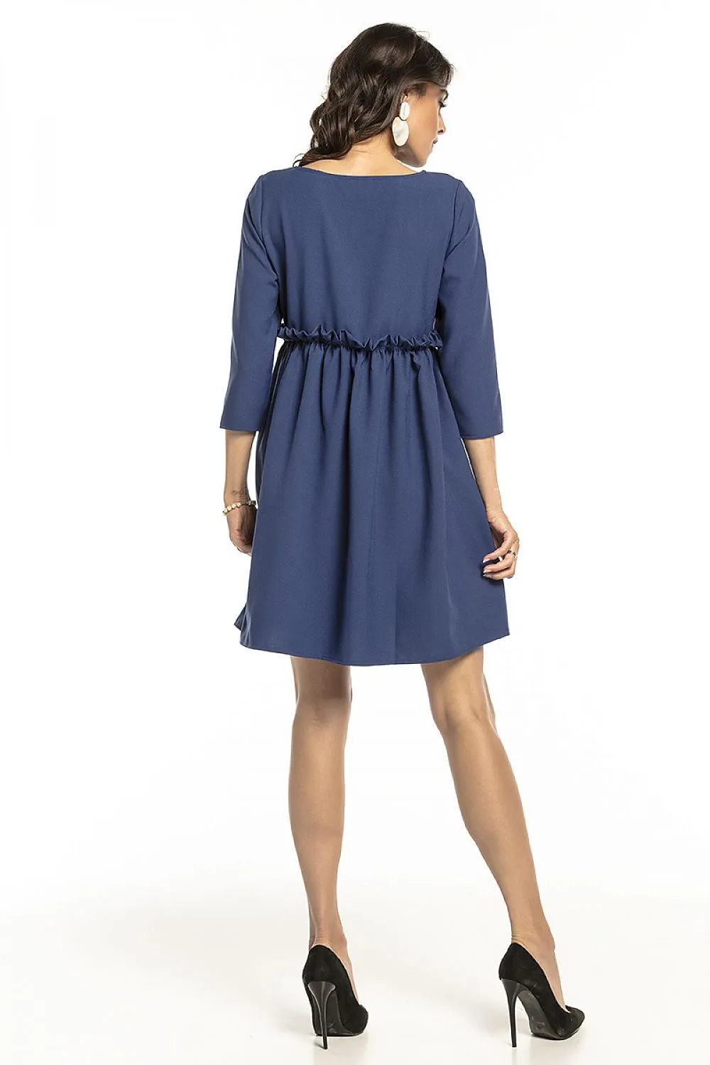Frilled Yoke Shift Dress