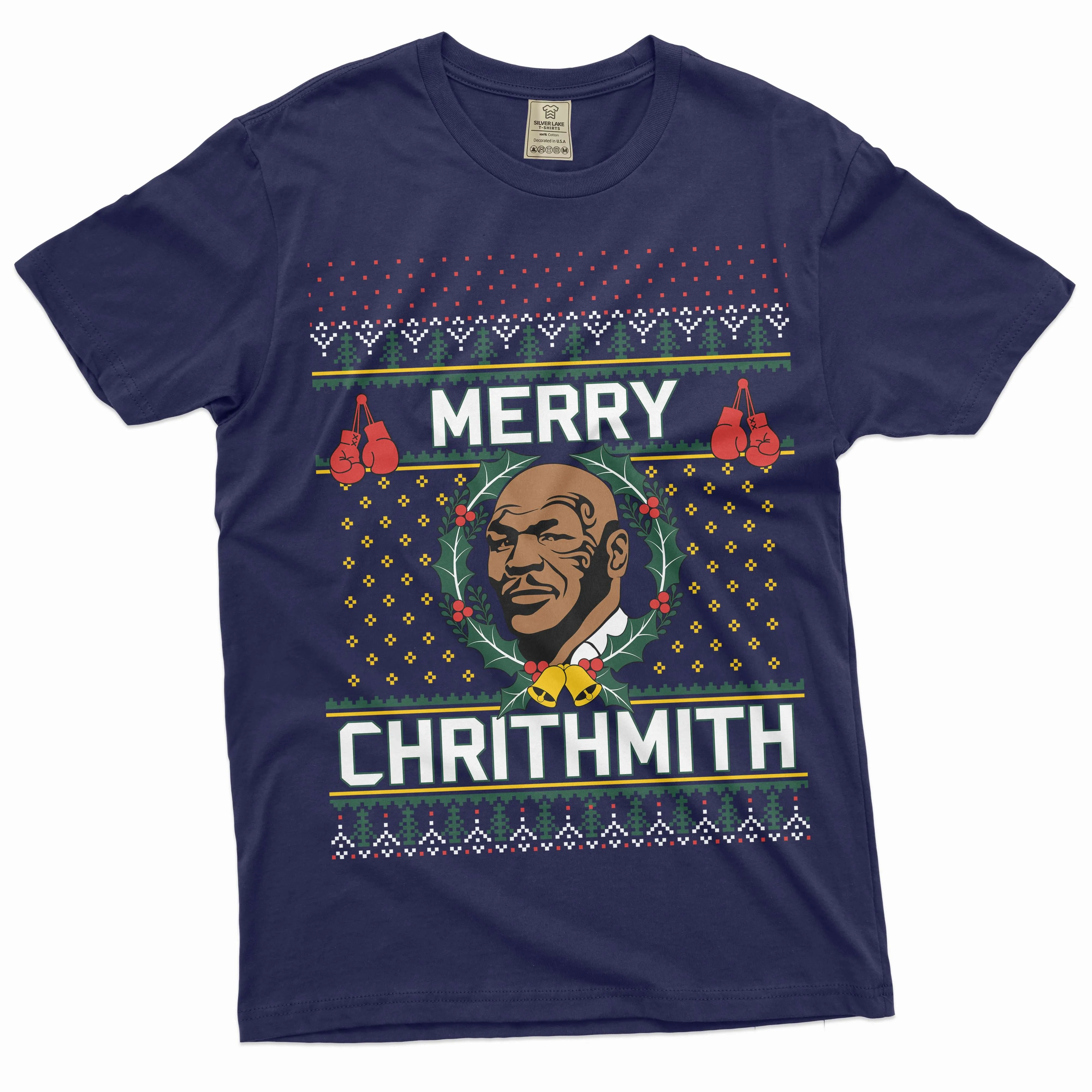 Funny Mike Tyson Merry Chrithmith Shirt Ugly Christmas Sweater Style Humor Joke Shirt