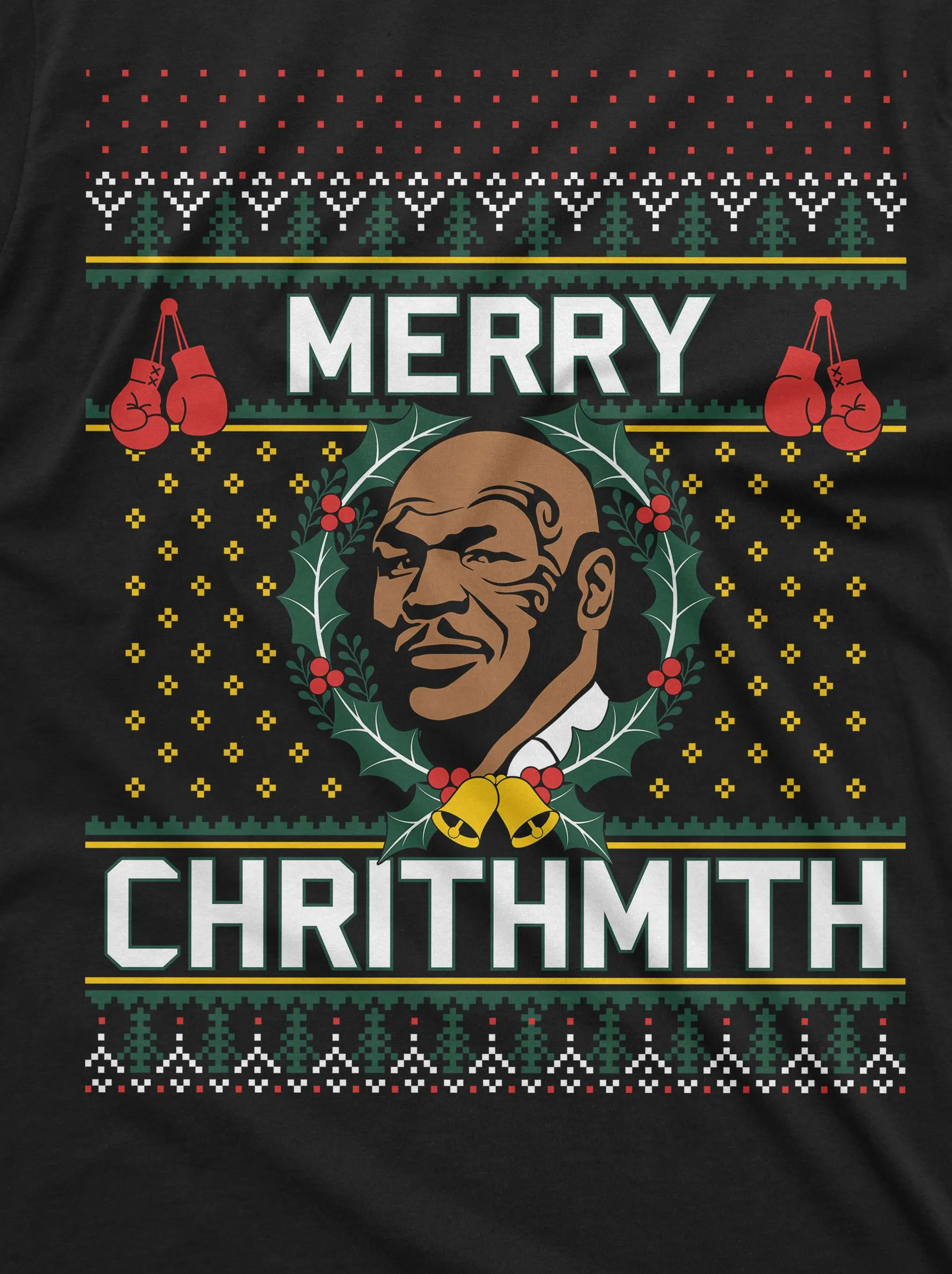 Funny Mike Tyson Merry Chrithmith Shirt Ugly Christmas Sweater Style Humor Joke Shirt