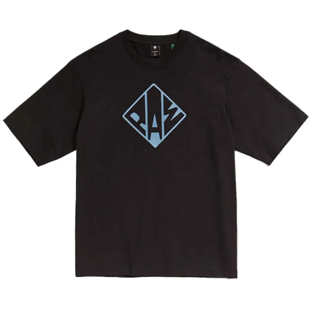 G-Star Raw Men Typography Boxy T-Shirt (Dark Black)