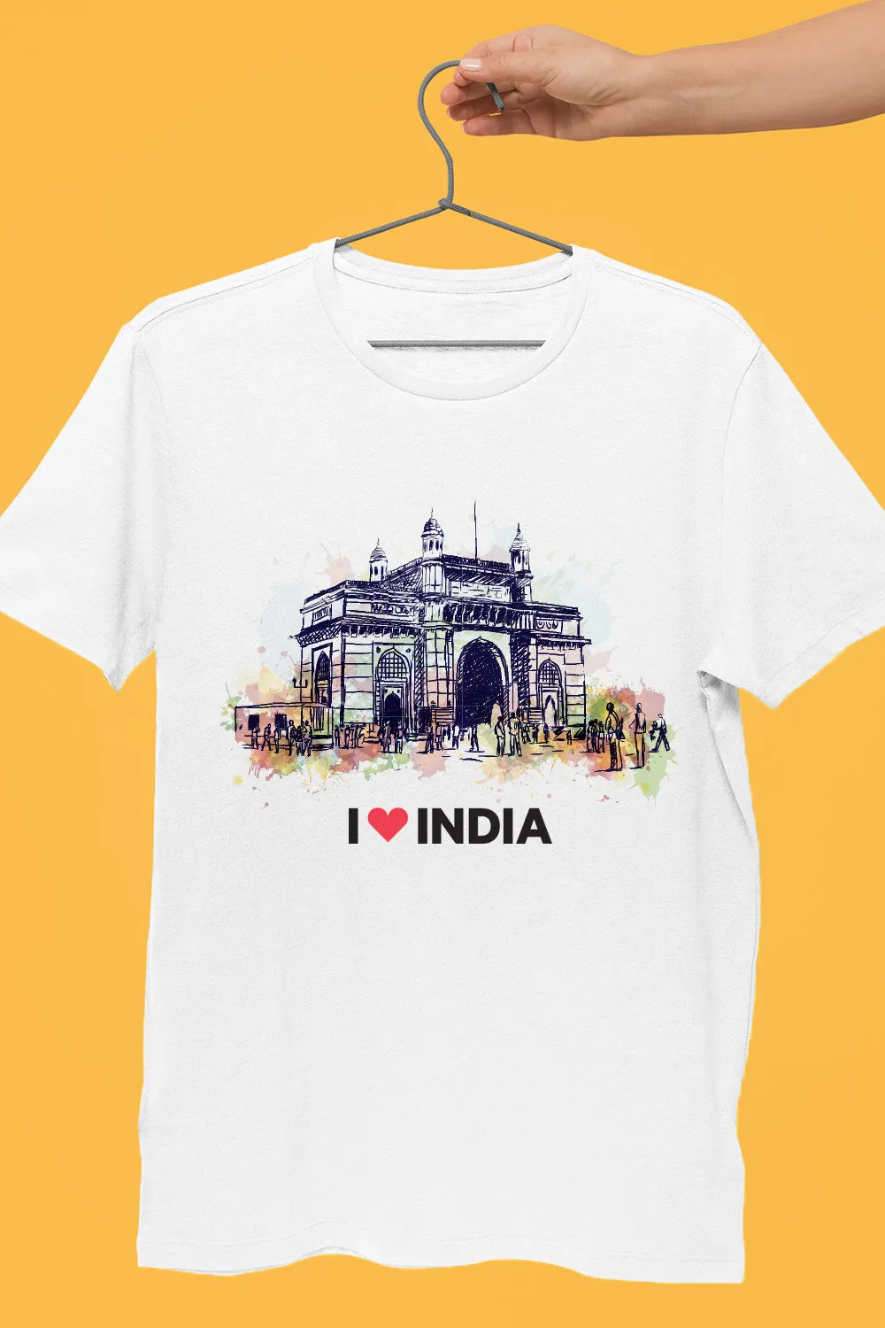 Gateway of India - Styched in India Graphic T-Shirt White Color