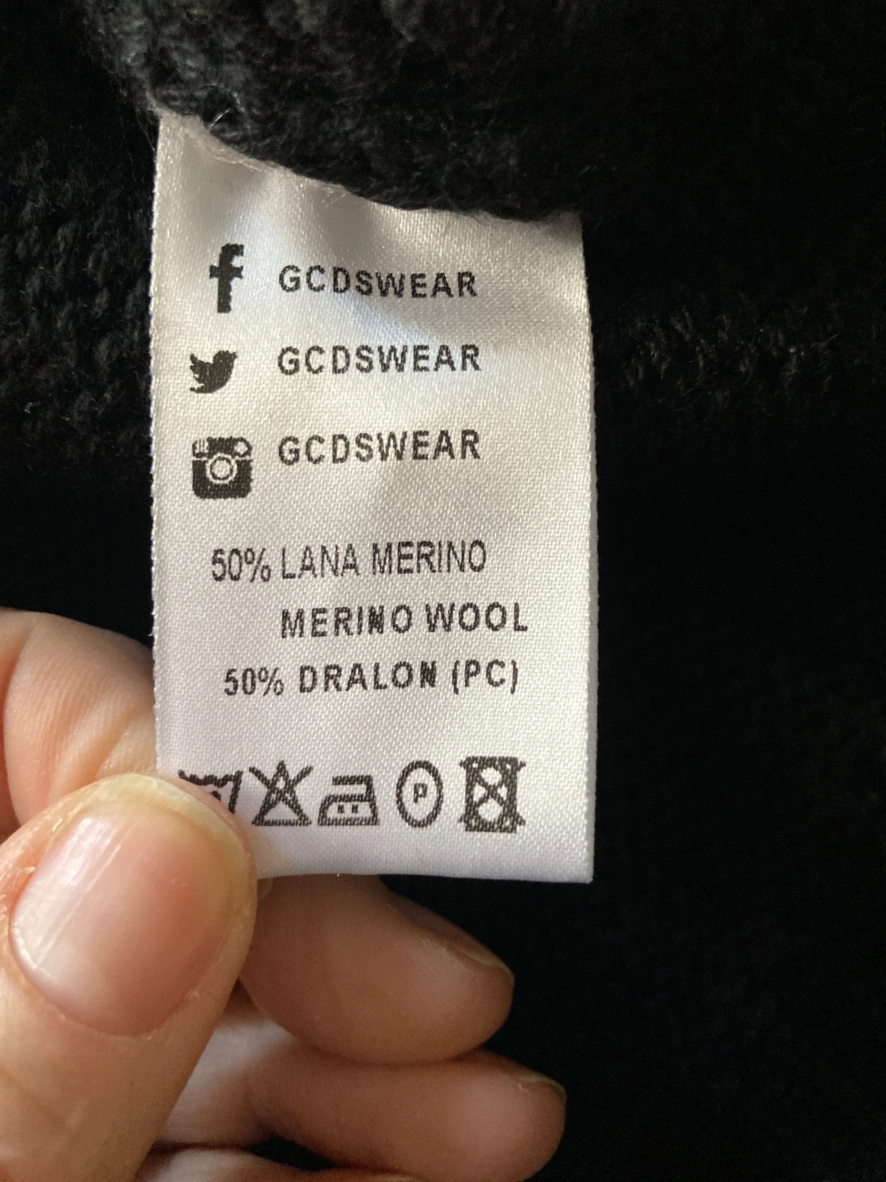 GCDS Black and Red Logo Unisex Sweater, L