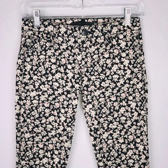 Genetic Shane Skinny Jacquard Floral Brocade Jeans