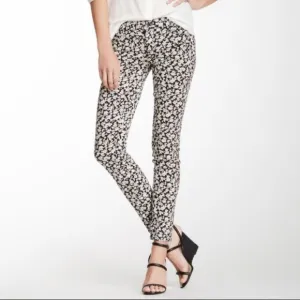 Genetic Shane Skinny Jacquard Floral Brocade Jeans