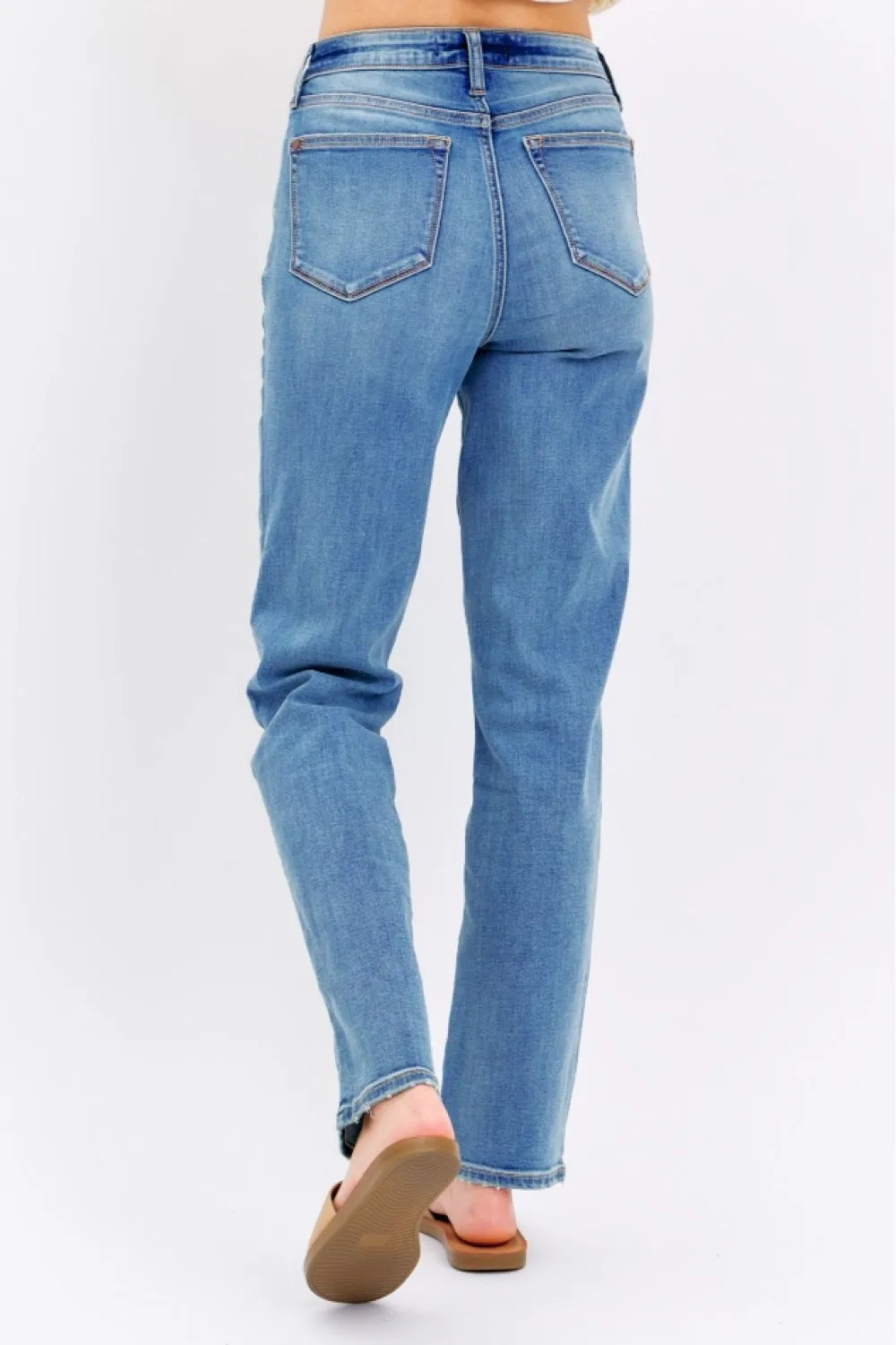 Gia High Waist Straight Jeans – Medium Wash, Judy Blue