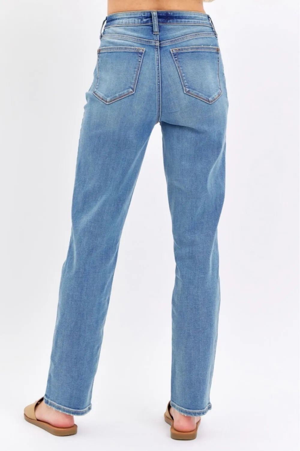 Gia High Waist Straight Jeans – Medium Wash, Judy Blue