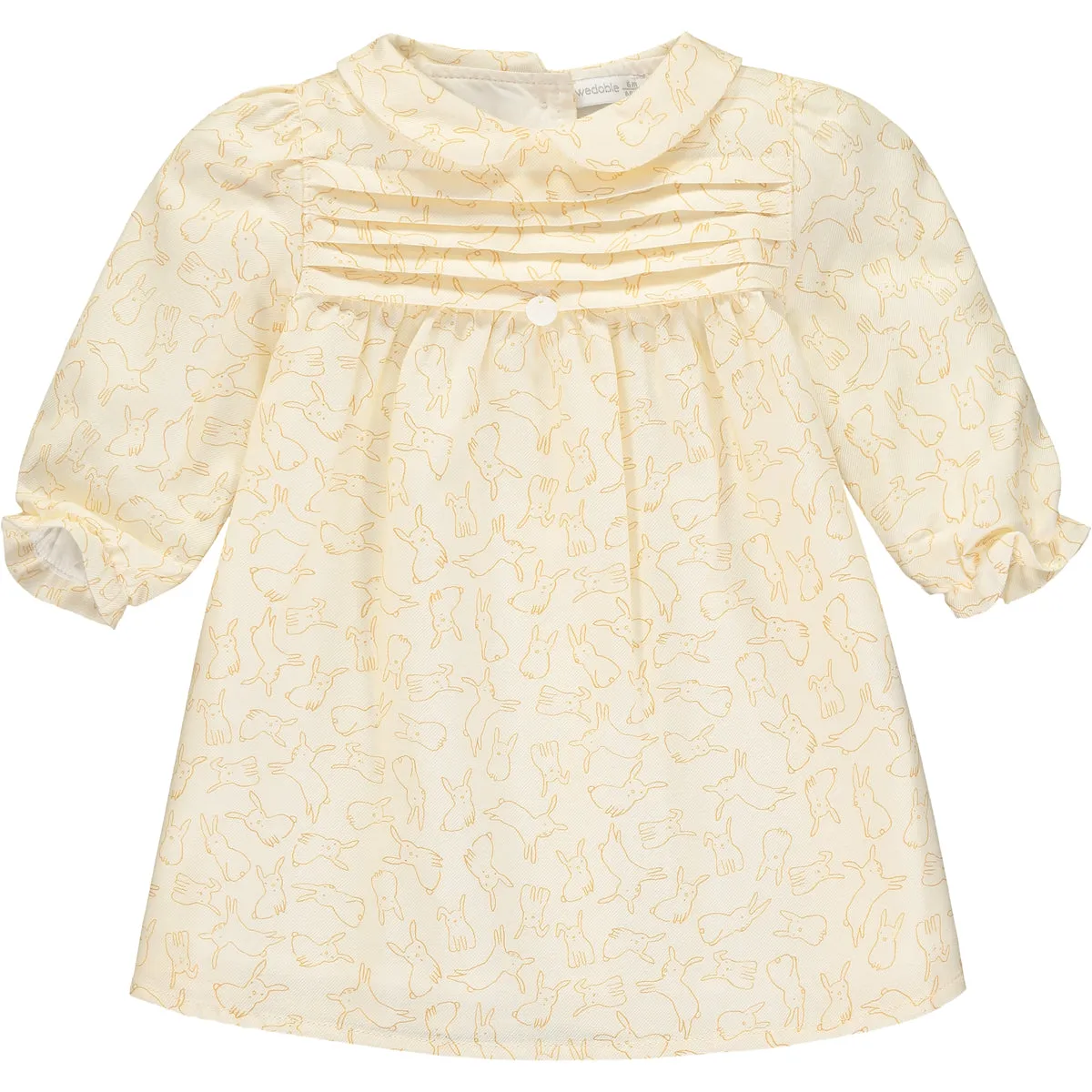 Girls Cream Cotton Dress