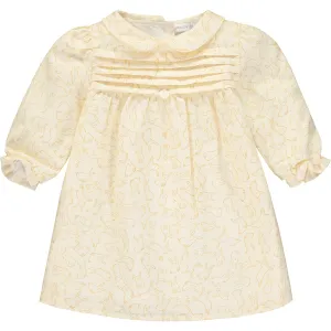 Girls Cream Cotton Dress