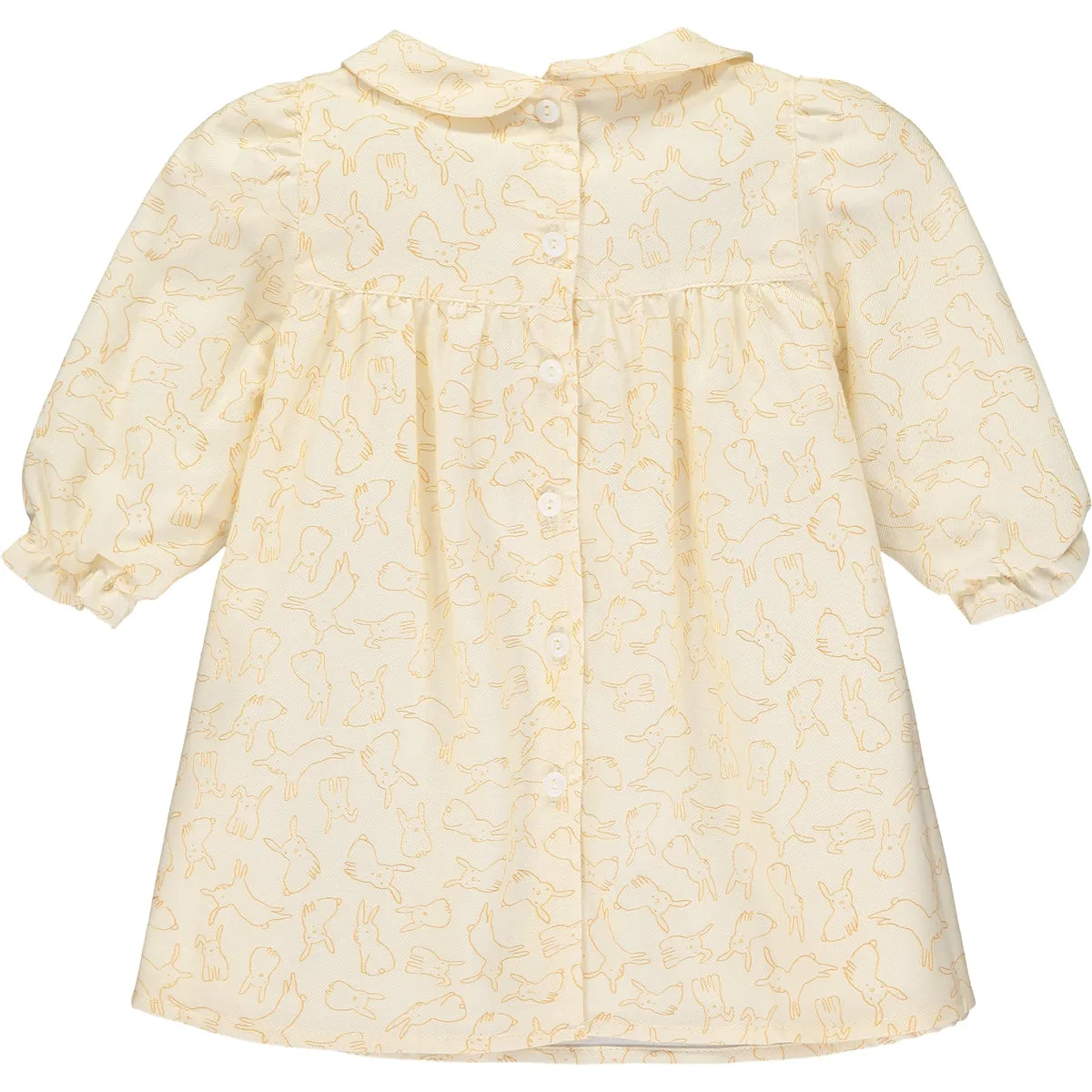 Girls Cream Cotton Dress