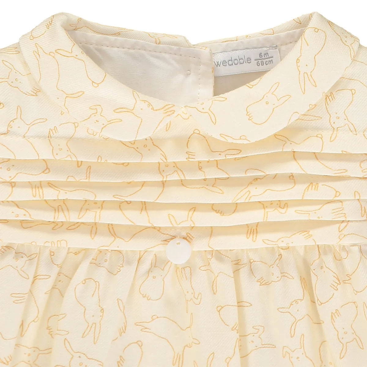 Girls Cream Cotton Dress