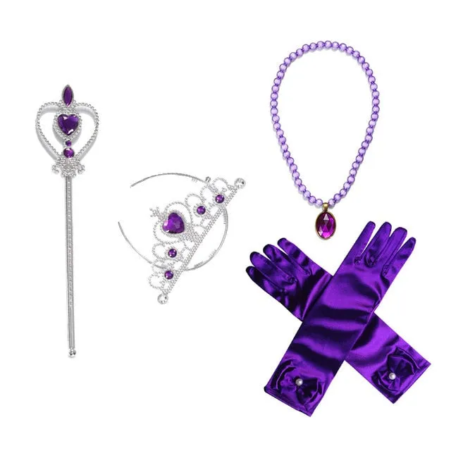 Girls Princess play Dresses & Crowns & Jewelry Kids pretend play