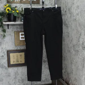 Gloria Vanderbilt Womens Plus Size Amanda Straight Leg Jeans Black 18W