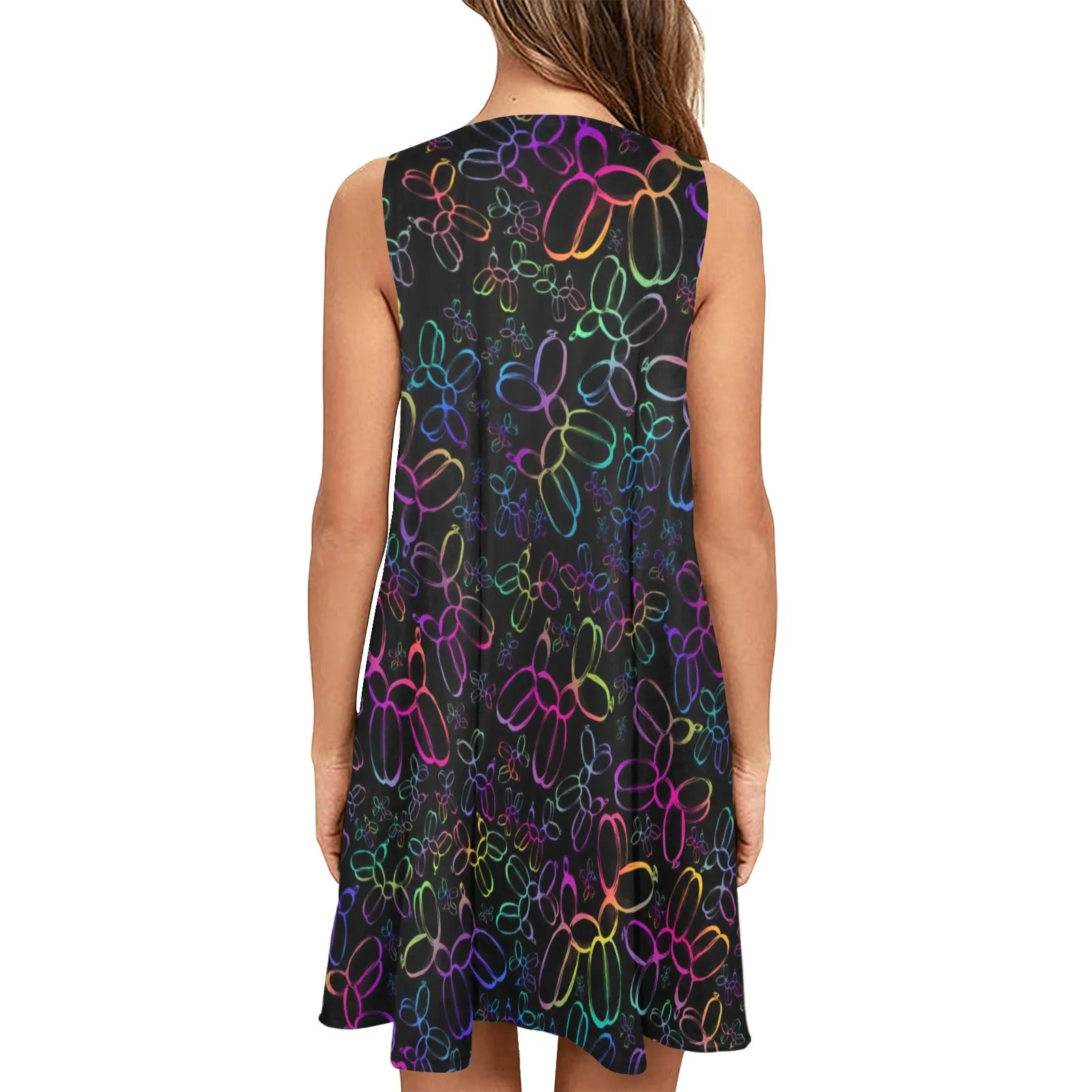 Glow Dogs - Flared Shift Dress with Pockets (XS - 3XL)
