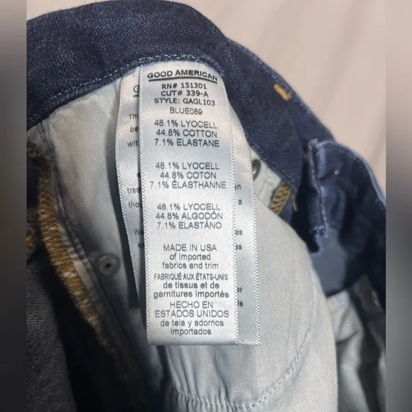 Good American Dark Blue “Good Legs” Jeans