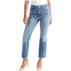 GOOD AMERICAN Good Curve Straight Jeans Distressed Hight Rise Size 8 / 29