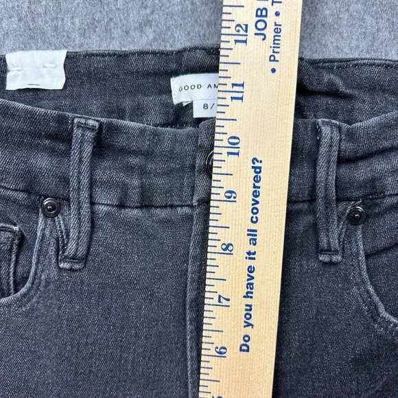 Good American Good Legs Skinny Jeans Women's Sz 8 / 29 Mid Rise Black Denim NWT