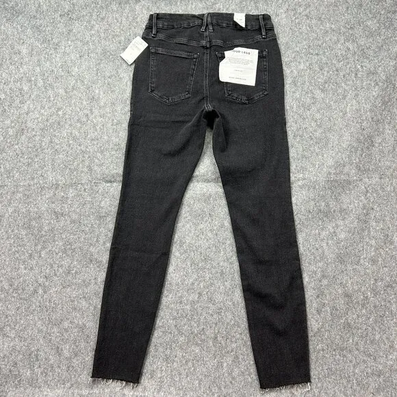 Good American Good Legs Skinny Jeans Women's Sz 8 / 29 Mid Rise Black Denim NWT