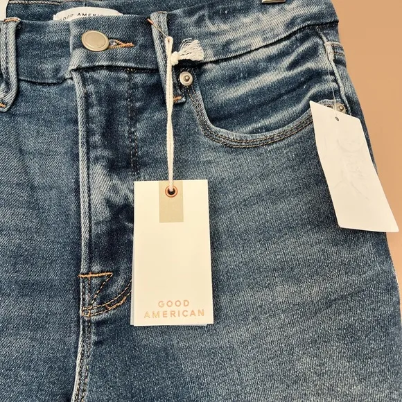 {Good American} Good Legs Stovepipe Distressed Jeans - Women's 2/26 - NWT