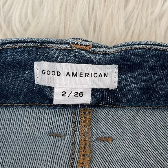 {Good American} Good Legs Stovepipe Distressed Jeans - Women's 2/26 - NWT