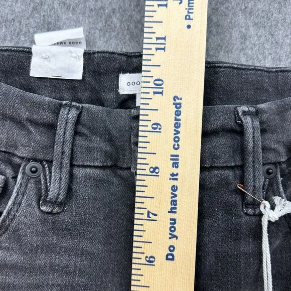 Good American Good Petite Skinny Jeans Women's Size 2 / 26 Black Denim NWT