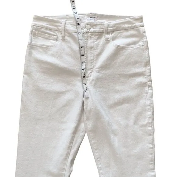 GOOD AMERICAN Good Straight White Jeans!